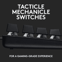 413 SE Full-Size Mechanical Gaming Keyboard - Backlit Keyboard with Tactile Mechanical Switches, Anti-Ghosting, Compatible with Windows, Macos - Black Aluminum - Image 2