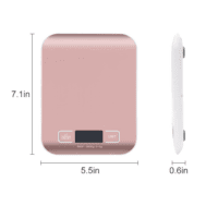 Digital Shipping Scale,Stainless Steel Panel, Accurate 5Kg/1G Portable Postal Scale for Packages, Small Business,Kitchen, Food, Handmade, Liquids, and Boutique (Rose Gold) - Image 4