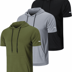Men'S 3 Pack Workout Shirts Quick Dry Moisture Wicking Short Sleeve Mesh Athletic T-Shirts