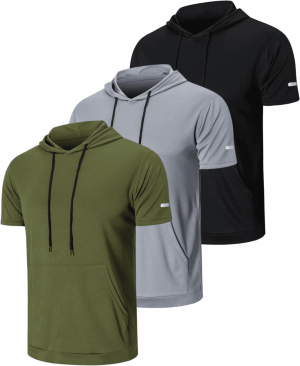 Men'S 3 Pack Workout Shirts Quick Dry Moisture Wicking Short Sleeve Mesh Athletic T-Shirts