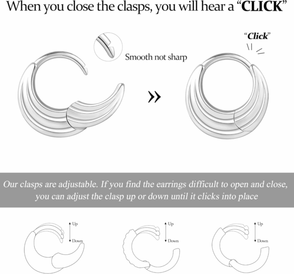 Small Sterling Silver Huggie Hoop Earrings Set for Women, 14K Gold Plated Cartilage Earings for Multiple Piercing Hypoallergenic Trendy Jewelry, Dainty Tiny Mini Stack Cubic Zircon Earring Gift - Image 5