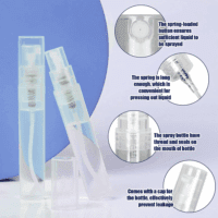 Mini Spray Bottle, 10 Pack 5Ml Mini Plastic Spray Bottle Empty, Fine Mist Refillable Mini Perfume Bottle, Perfume Atomizer, Small Sample Containers, Plastic Portable Travel Bottle, Clear - Image 4