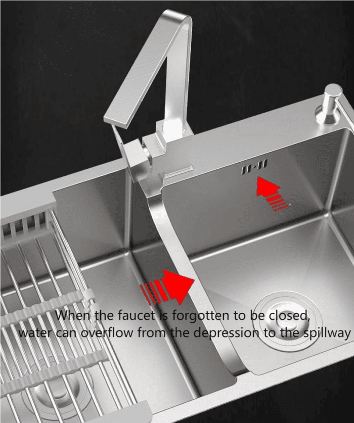 30.7X16.9 Inch Double Bowl Kitchen Sink with 18 Gauge, Topmount/Drop in Stainless Steel Kitchen Sink with Accessories (Silver) - Image 5