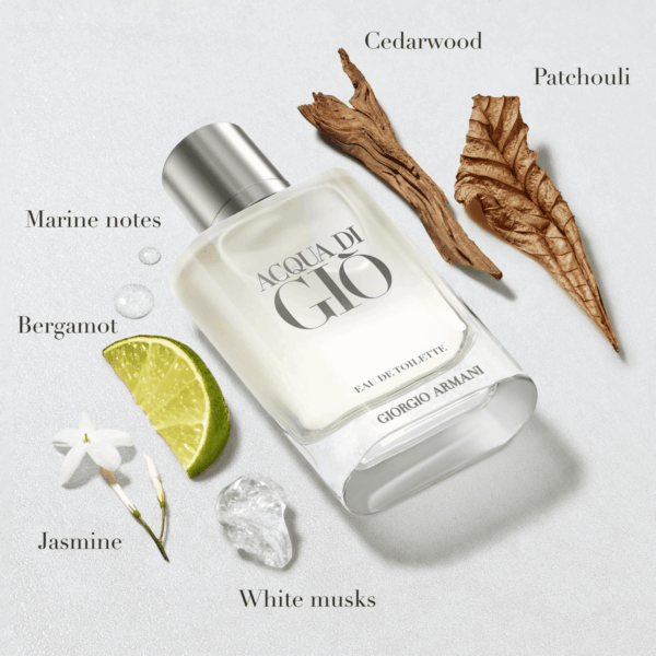- Acqua Di Giò - Eau De Toilette - Cologne for Men - Long Lasting Fragrance with Bergamot Notes, Jasmine, White Musks, Patchouli & Cedarwood - Image 2