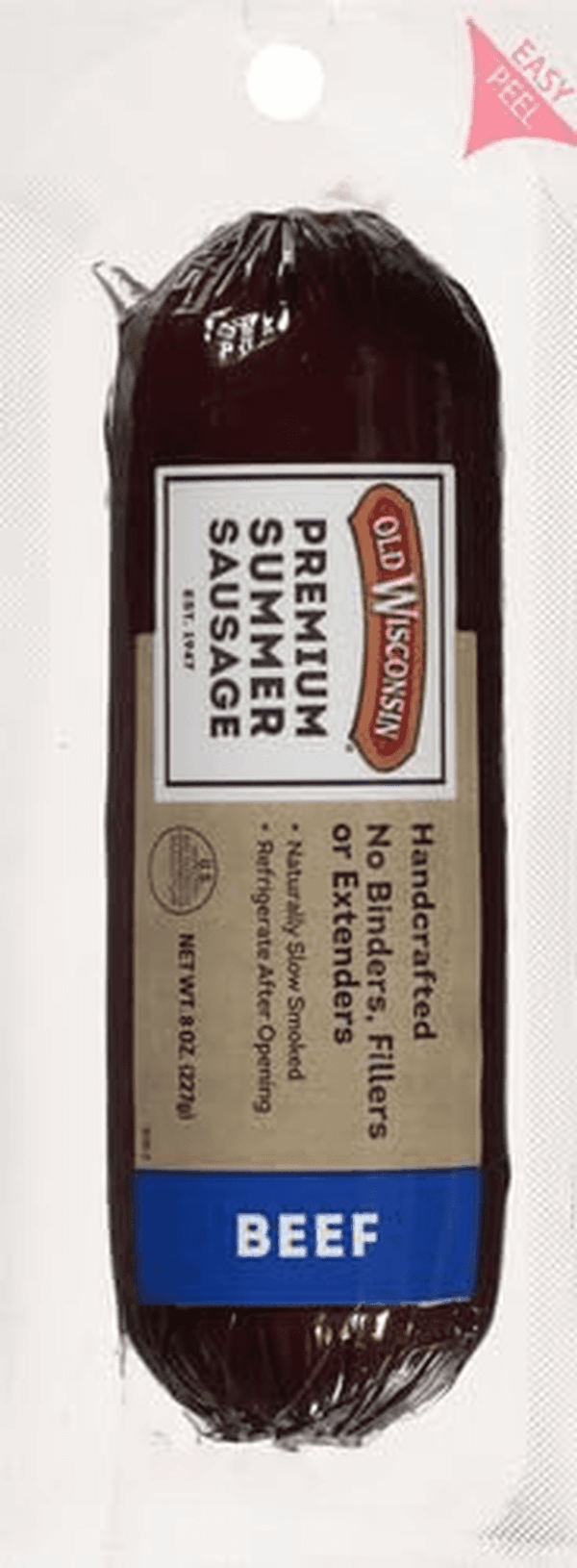 Premium Summer Sausage, 100% Natural Meat, Charcuterie, Ready to Eat, High Protein, Low Carb, Keto, Gluten Free, Beef Flavor, 8 Ounce - Image 2