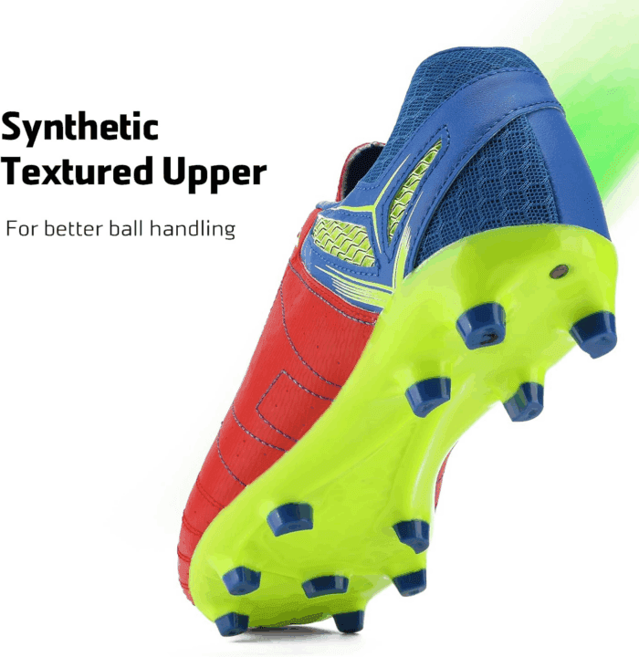 Mens Sport Flexible Athletic Lace up Light Weight Outdoor Cleats Football Soccer Shoes - Image 2