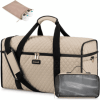 Travel Duffle Bag, Weekender Bags for Women, Carry on Duffel Bags for Airplanes, Overnight Bag with Toiletry Bag, Hospital Bag for Labor and Delivery, Yoga Gym Bag with Wet Pocket, 3Pcs Set