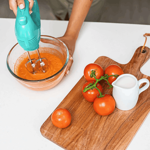 5-Speed Electric Hand Mixer with Stainless Steel Mixing Whisk, Snap-On Storage Case, Portable & Lightweight 150W Motor, Compact Handheld Mixer for Baking, Blending or Cooking, Turquoise HM151T - Image 7