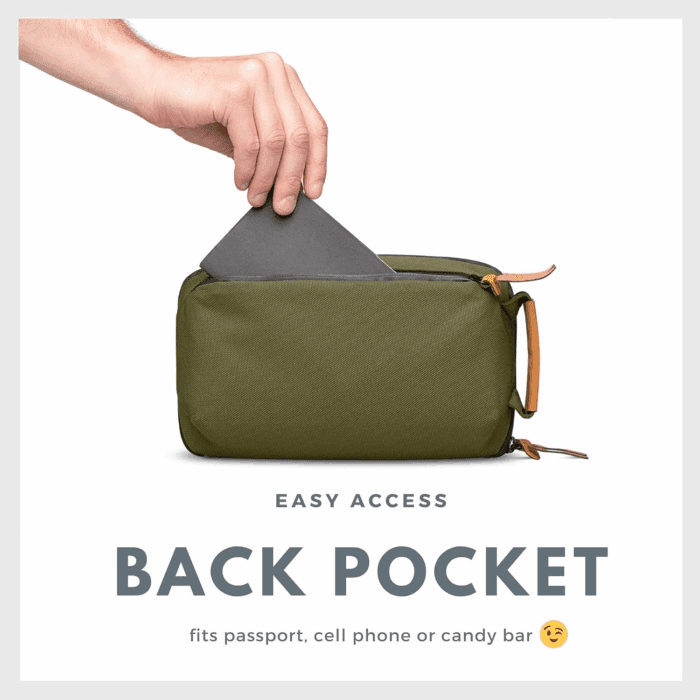 Tech Bag Organizer - Small Electronics Organizer Pouch for Travel - Premium Travel Case with Leather Accents - Mesh Pocket for Cables, Cords and Chargers (Green) - Image 7