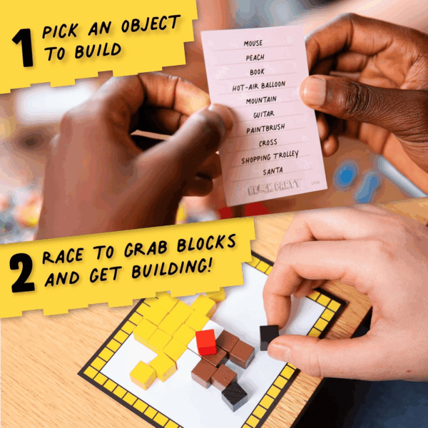 Block Party: Colourful Block Building Family Board Game for Kids Aged 8+, Adults, Teens - Image 3