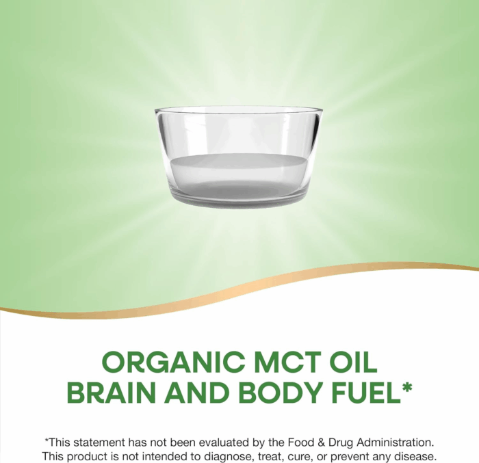 Organic MCT Oil, 30 Fl Oz, Brain and Body Fuel from Coconuts*, C8 Caprylic Acid and C10 Capric Acid, Keto and Paleo Certified, Organic, Non-Gmo Project Verified (Packaging May Vary) - Image 3