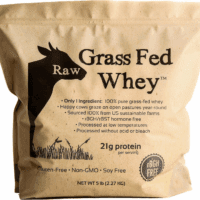 Raw Grass Fed Whey Protein Powder, Happy Healthy Cows, Undenatured, Gmo-Free, Hormone Free, Soy Free, Gluten Free, Unflavored, Unsweetened, 5LB