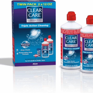 Cleaning & Disinfecting Solution with Lens Case, Twin Pack,12 Fl Oz (Pack of 2)