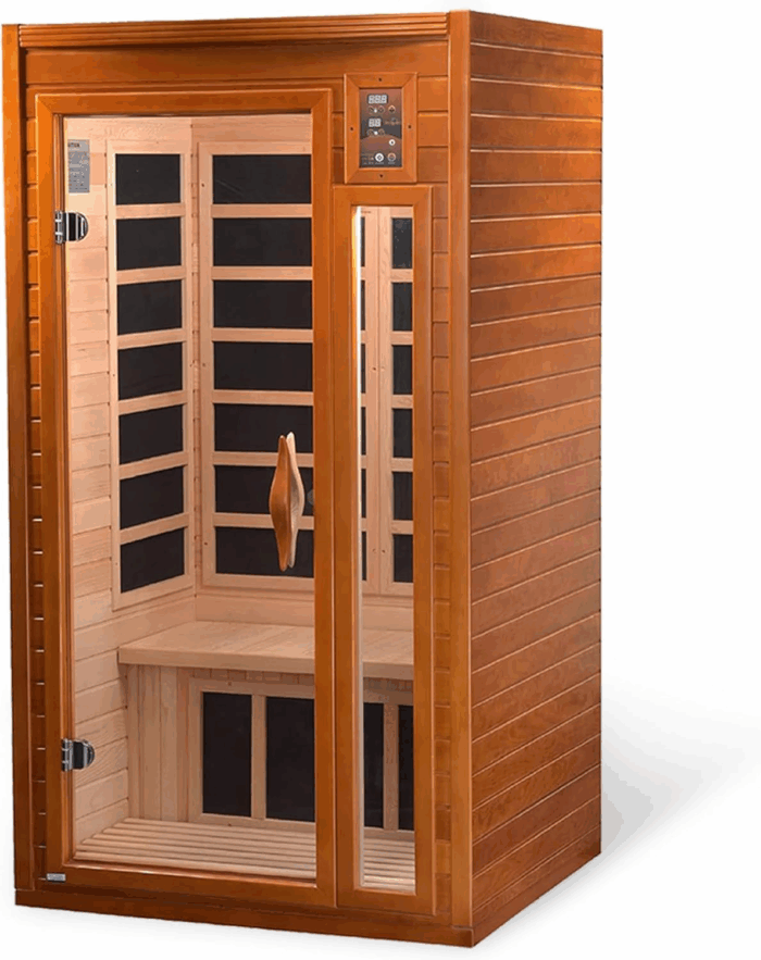 2-Person Home Sauna with Infrared Lighting and Integrated Speakers, Barcelona - Personal Indoor Luxury Spa for House and Gym