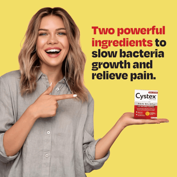 Dual Action UTI Pain Relief and Prevention, 2-In1 Formula to Help Slow UTI Bacteria Growth and Provide General Pain Relief for Women and Men, FSA HSA Eligible & Approved, 48 Count - Image 5