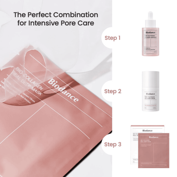 Bio-Collagen Real Deep Mask, Hydrating Overnight Hydrogel Mask, Pore Minimizing, Elasticity Improvement, 34G X4Ea - Image 9