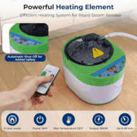 Portable Sauna Box for Home, Steam Sauna Tent with Extra Large 4L Steamer - Includes Folding Sauna Chair, Remote Control W/ 9 Heat Levels for In-Home Spa - 2.95' X 2.95' X 5.9' - Image 5
