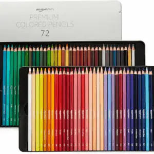 Premium Colored Pencils 72 Count, Soft Core, Multicolor, Back to School Supplies (Pack of 1)
