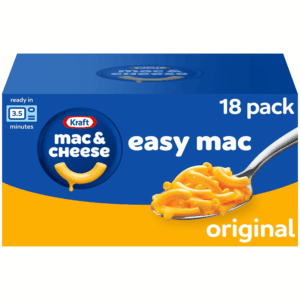 Kraft Easy Mac Original Mac & Cheese Macaroni and Cheese Dinner Microwavable Dinner, 18 Ct Packets