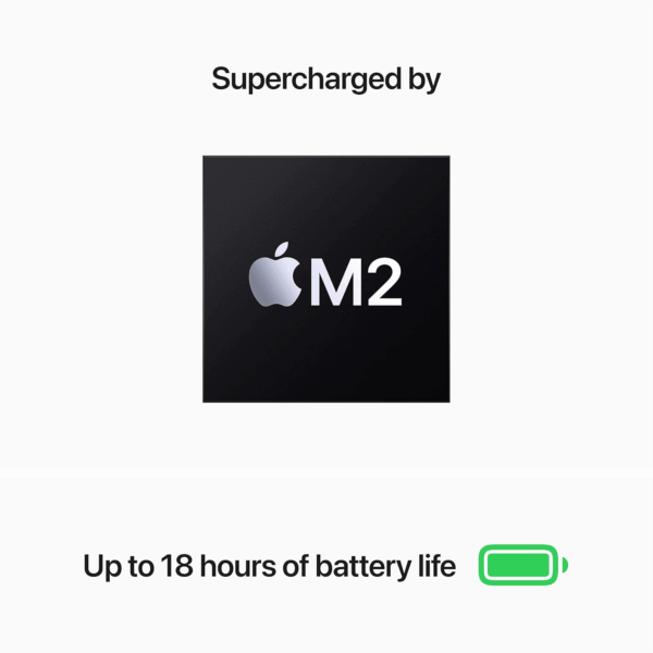 2022 Macbook Air Laptop with M2 Chip: Built for  Intelligence, 13.6-Inch Liquid Retina Display, 8GB RAM, 256GB SSD Storage, Backlit Keyboard, 1080P Facetime HD Camera; Space Gray - Image 3