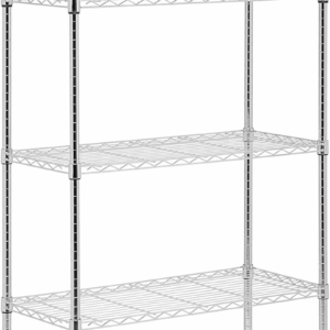 SHF-01913 5-Tier Adjustable Shelving System, 16-Inch by 36-Inch by 72-Inch, Chrome