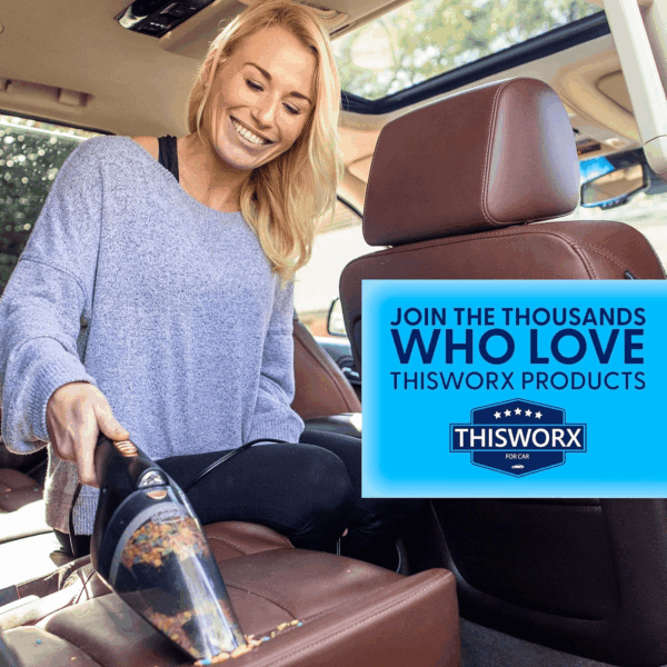 Thisworx Car Vacuum Cleaner - Portable Handheld Mini Vacuum Cleaner W/ 16Ft Cord, Bag, & Attachments - Small Vacuum for Car, RV, Boats, Travel - Car Accessories - Image 6