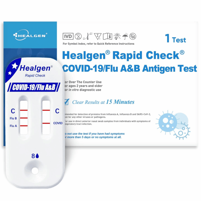 Rapid Check COVID-19, Flu A&B Antigen Test Kit, the First FDA Authorized OTC 3-In-1 Flu & COVID Home Test, Easy to Read Dual Windows, Results in 15 Mins, 18-Month Shelf Life, 1 Test