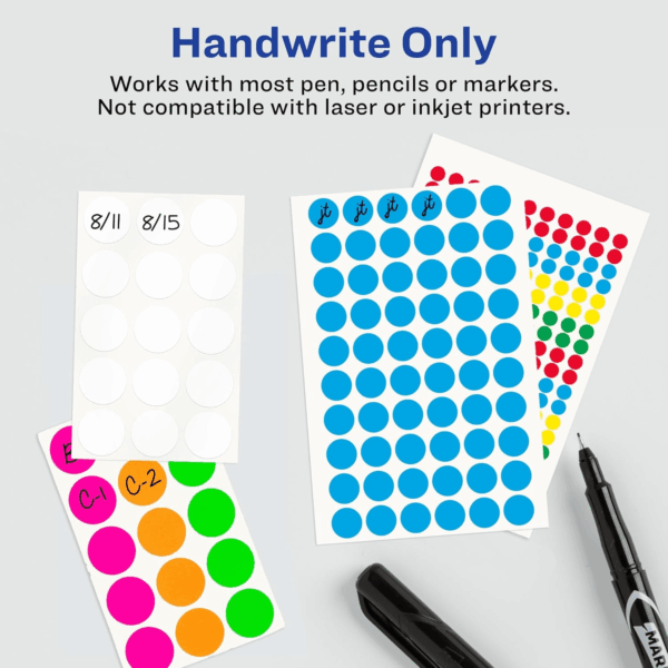 Multi-Use Permanent Labels, 1" X 2.75", White, Non-Printable, 128 Blank Labels Total (6113) - Image 3