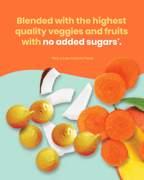 Smoothie Melts - Mango Carrot - Baby Snacks Made with Fruits and Vegetables - Healthy Toddler Snacks for Your Kids Lunch Box - Organic Plant Based Yogurt Melts - 6 Resealable Bags - Image 3