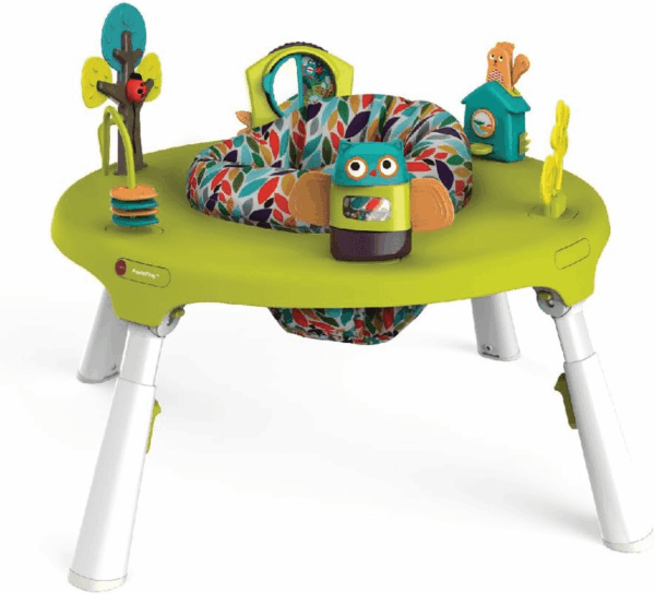 Portaplay Baby Activity Center: Development Focused Toys. Foldable, Portable, and Transforms to a Play Table, Unisex (Forest Friends)