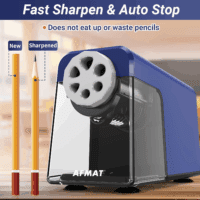 Electric Pencil Sharpener Heavy Duty, 6 Holes, Auto Stop Pencil Sharpener for Artists, Classroom Electric Sharpener for 6-11Mm Pencils, 7000 Sharpening Times, Do Not Eat up Colored Pencils - Image 3