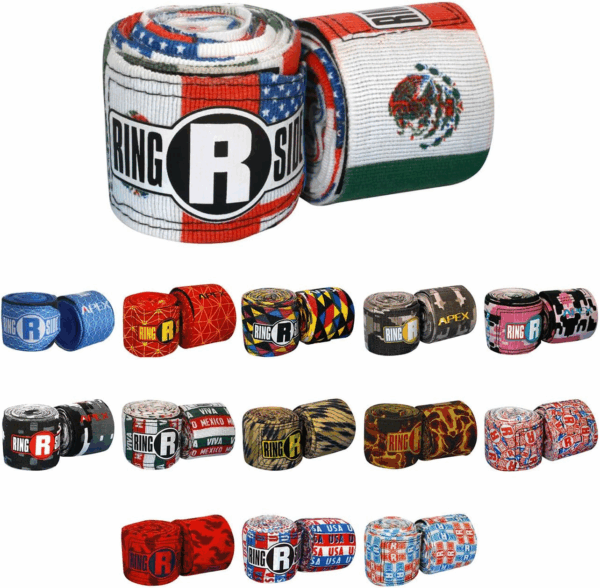 Apex 180” Boxing Hand Wraps Pair - Durable, Elastic Training Wraps with Hook & Loop Closure, Multi-Color Options, Perfect for MMA, Muay Thai, Kickboxing