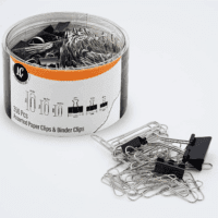 350 Pack Paper Clips and Binder Clips Set by  - Binders & Paperclips Assorted Sizes in Container with Compartments, Silver Paper Clips & Black Binder Clips for Home, School, Office Supplies - Image 6