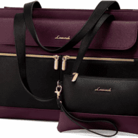 Laptop Bag for Women 15.6 Inch Tote Work Professional Leather Computer Briefcase Waterproof Handbag Shoulder Large Capacity Business Teacher Office Crossbody Purse