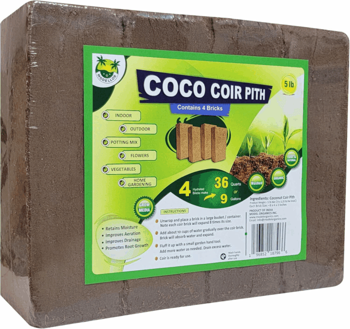 4 Bricks (5 Lb) Premium Super Washed Coco Coir, Yields 9 Gallons, Seed Starter, Organic, Ph Balanced, Gardening, Indoor, Outdoor Use. - Image 9