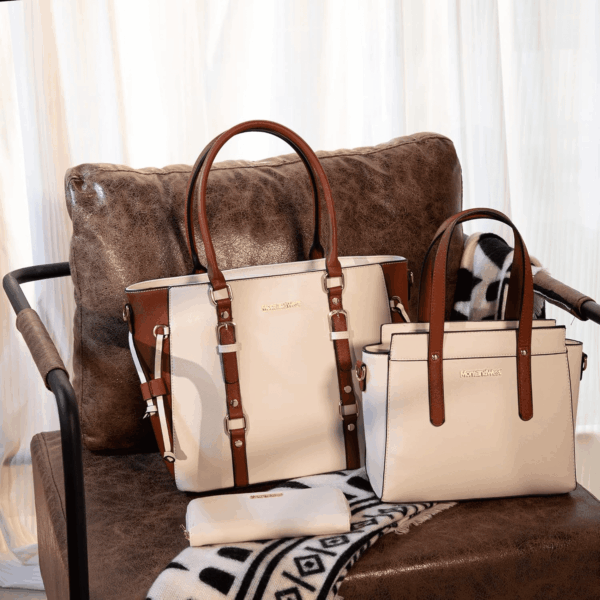 3PCS Purses for Women Tote Bag and Wallet Set Shoulder Satchel Handbags - Image 2