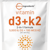 Vitamin D3 5000 IU with K2 100 Mcg, 300 Soft-Gels | K2 MK-7 with D3 Vitamin Supplement, 2 in 1 Support Immune, Heart, Joint, Teeth & Bone Health - Easy to Swallow