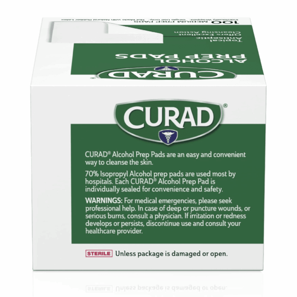 Alcohol Prep Pads (Pack of 4 Boxes) | 400 Pieces of Medium Isopropyl Alcohol Wipes Individually Wrapped | First Aid Alcohol Swabs for Cuts & Scrapes | Medical Alcohol Pads for General Cleansing - Image 7