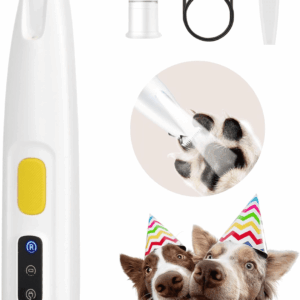 Upgraded Dog Paw Trimmer with LED Light, 18 Mm Widen Blade, 35 Db Low Noise, LED Display, Fully Waterproof, Rechargeable Clipper for Dogs Cats Trimming Paws, Eyes, Ears, Face, and Rump