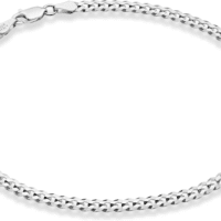 Solid 925 Sterling Silver Italian 3.5Mm Diamond Cut Cuban Link Curb Chain Anklet for Women, Made in Italy