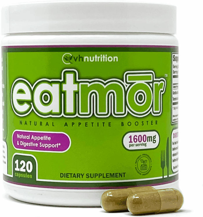 Eatmor | Weight Gain Pills* for Women and Men | Designed for Women with Gentian, Ginger, Alfalfa | 120 Easy-To-Swallow Capsules