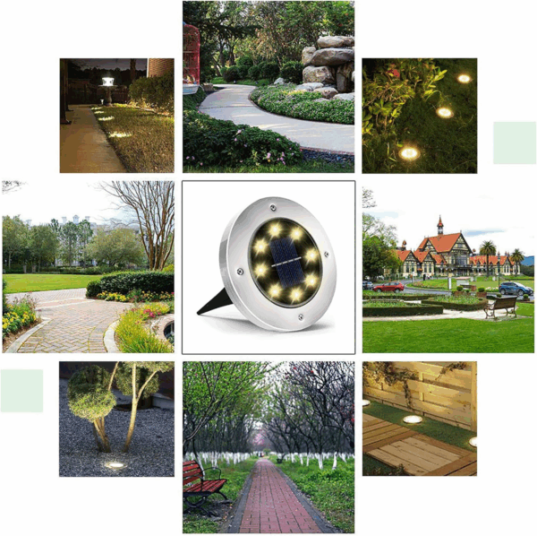Solar Lights Outdoor Waterproof,12 Pack Solar Lights for Outside, Solar Garden Lights Landscape Lighting for Patio Pathway Lawn Yard Deck Driveway Walkway, Warm White - Image 6