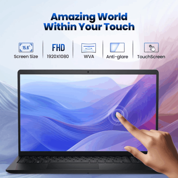 Inspiron 15 Touchscreen Laptop - 15.6" anti Glare FHD Display - 13Th Gen Intel Core I7-1355U - 32 GB RAM - 1 TB SSD - Windows 11 Pro - Office Pro 2024 Lifetime - W/Hoouwrd Accessories - Image 3