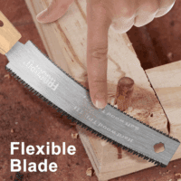 Hand Saw Woodworking Tools, 6-Inch Pull Saw, Flexible Double-Edge Blade 17/11 TPI, Japanese Flush Cut for DIY Craft, Non-Slip Wood Handle, Sharp & Lightweight for Woodworking and Garden Trim - Image 6