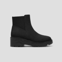 Everly Women'S Water-Repellent Chunky Wedge Boots Silp on Round-Toe Booties 6Cm/2.36" Heel Height Booties Anti-Slip Outsole Platform Chunky Wedge Boots Lady Dress Jeans Winter Fall Boots - Image 2