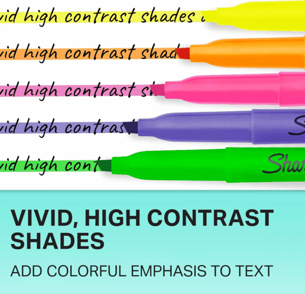 Pocket Style Highlighters, Chisel Tip Highlighter Marker Set, Assorted Fluorescent Highlighters, Perfect for Office Supplies, School Supplies, 12 Count - Image 4