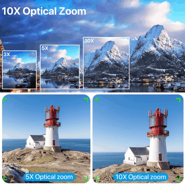 5K Video Camera Camcorder, 10X Optical Zoom 48MP UHD 30FPS Vlogging Camera for Youtube, Photography Recorder Camera with 270° 3" Rotation Screen, Microphone, Stabilizer, Remote Control - Image 3