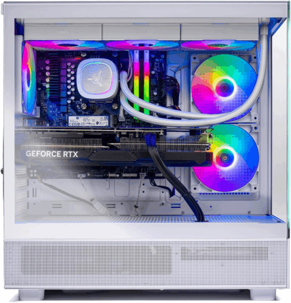 Skytech Azure Gaming PC Desktop, Ryzen 7 9700X 3.8 Ghz (5.5Ghz Turbo Boost), NVIDIA RTX 4060 8GB GDDR6, 2TB SSD, 32GB DDR5 RAM 6000 RGB, 650W Gold PSU, 360Mm ARGB AIO, Wi-Fi, Win 11 Home - Image 2