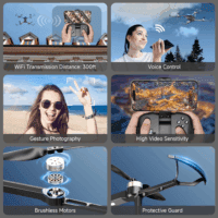 Drones with Camera for Adults 4K Brushless Motor Drone for Kids Beginners, FPV Foldable RC Quadcopter with Propeller Guards, 2 Batteries, 1500Mah, 130° Lens, Wifi, Voice Control, Gesture Photography, Gift Toys for Men Boys - Image 2