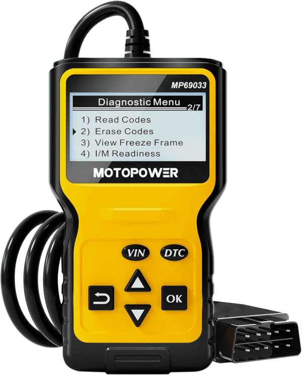 MP69033 Car OBD2 Scanner Code Reader Engine Fault Scanner CAN Diagnostic Scan Tool for All OBD II Protocol Cars since 1996, Yellow
